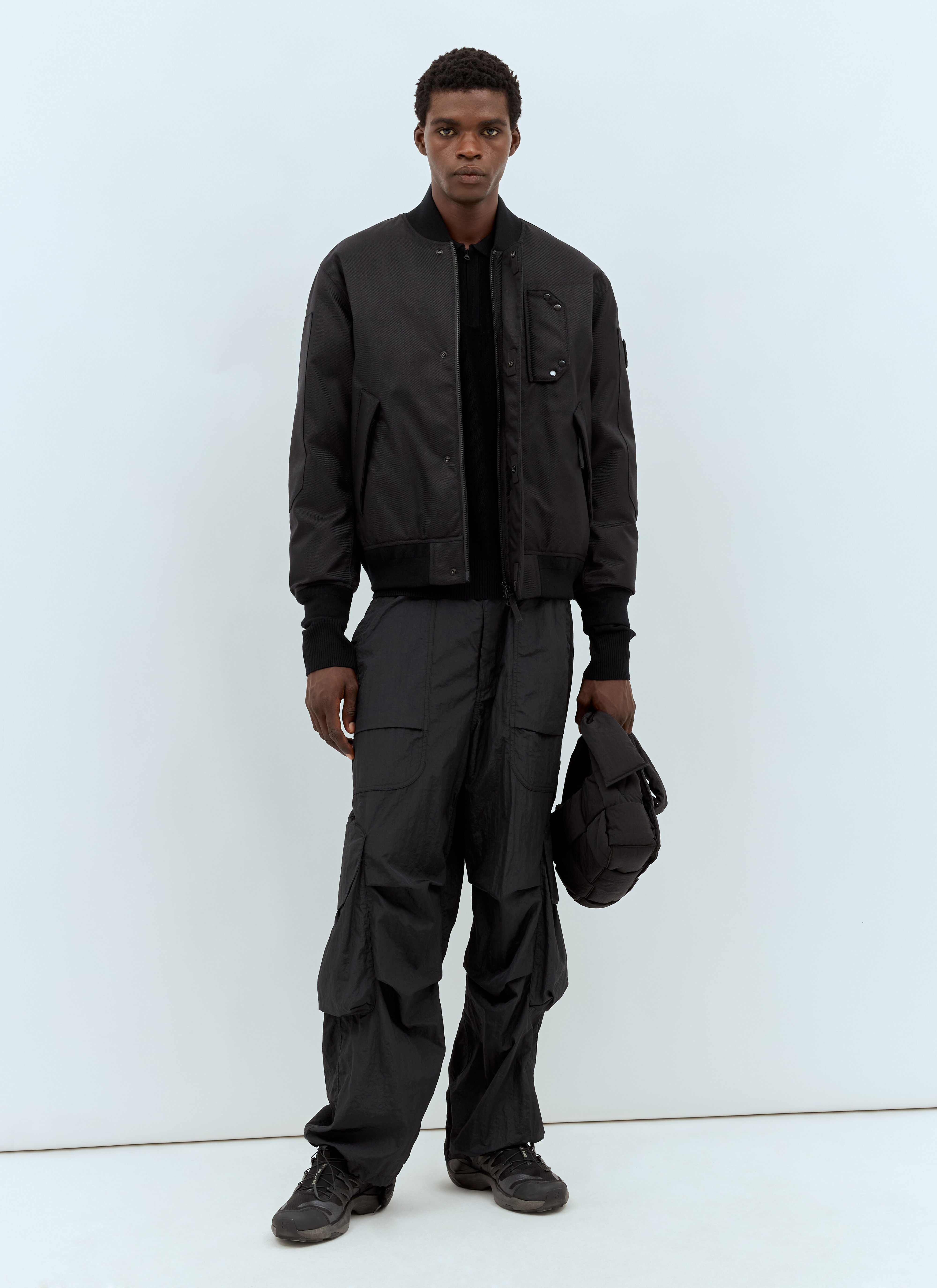 Stone Island Men's' Twill Padded Jacket in Black | LN-CC®