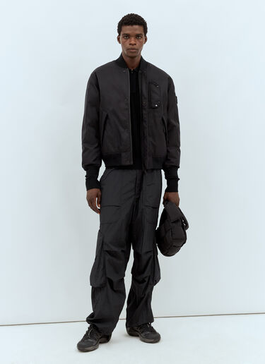 Stone Island 斜纹布填充夹克  黑色 sto0158021