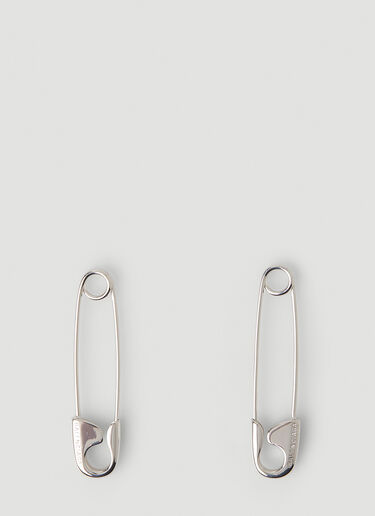 Balenciaga Safety Pin Earrings Silver bal0247126