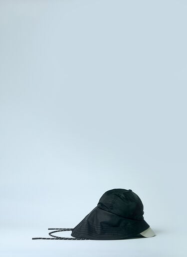 Y-3 Logo Print Bucket Hat With Straps Black yyy0160020