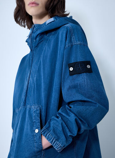 Stone Island Denim Hooded Jacket Blue sto0164033