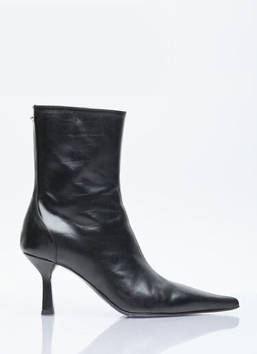 Our Legacy Slim Leather Boots Black our0256009