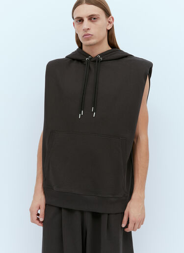 Dries Van Noten 후드 스웨트셔츠 베스트 브라운 dvn0154022