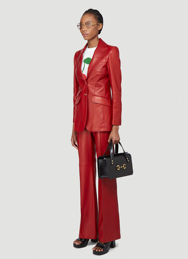 Gucci Leather Blazer Red guc0241004