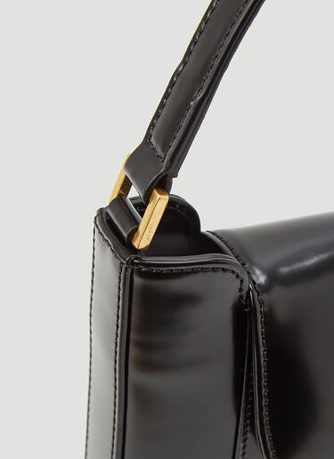 BY FAR Miranda Semi-Patent Shoulder Bag Black byf0244002