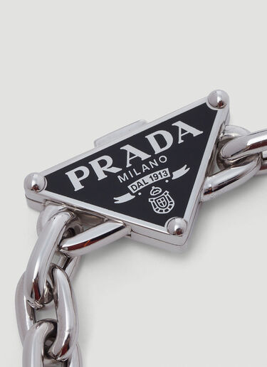 Prada Triangle Logo Bracelet Silver pra0149116