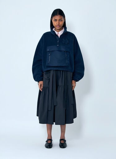 Cecilie Bahnsen High-Neck Fleece Pullover Navy cec0263012