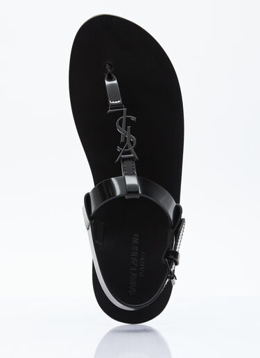 Saint Laurent Cassandre Sandals Black sla0156022