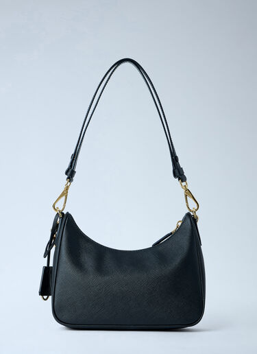 Prada Re-Edition Saffiano Leather Bag Black pra0263015