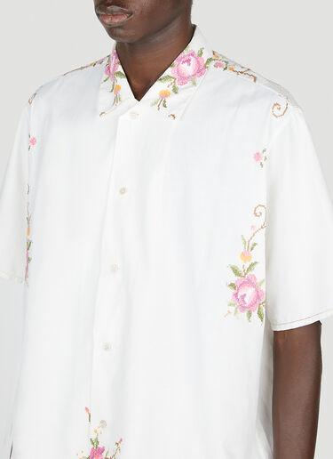 Diomene Floral Embroidered Shirt White dio0153005