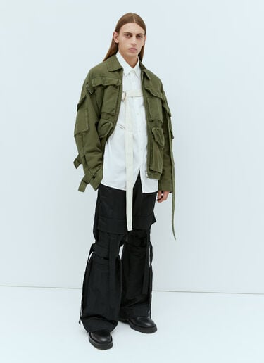 コットンストラップシャツ Dries Van Noten コットンストラップシャツ ホワイト dvn0154014