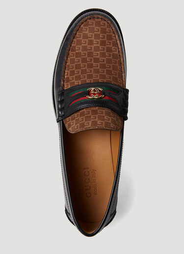 Gucci Monogram Moccasins Black guc0151076