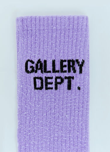 Gallery Dept. Clean Logo Jacquard Socks Purple gdp0152036