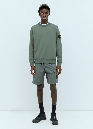Logo Patch Sweatshirt Stone Island Logo Patch Sweatshirt Green sto0156069