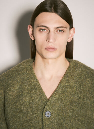 Our Legacy Brushed Knit Cardigan Green our0159004