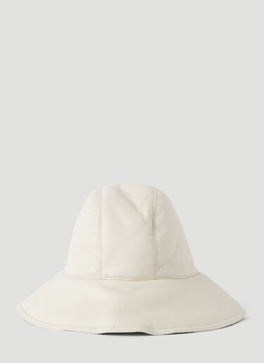 Nanushka Cameron Faux-Leather Bucket Hat White nan0245010