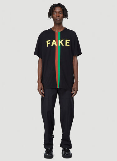 Gucci Fake Not T-Shirt Black guc0142026