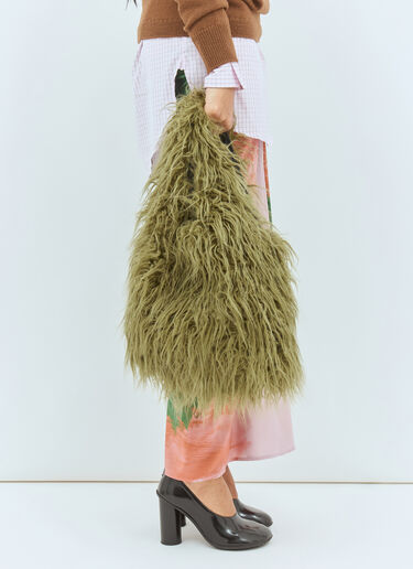 Dries Van Noten 毛绒托特包 绿色 dvn0258034