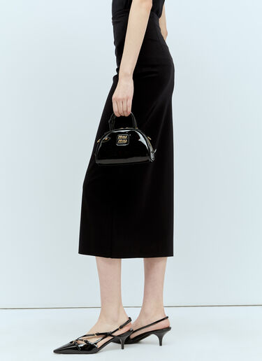 Miu Miu Patent Leather Mini Bag Black miu0255028