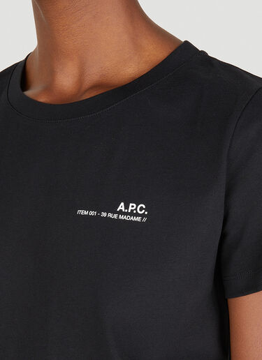 A.P.C. 아이템 로고 티셔츠 블랙 apc0250016