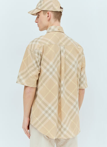 Burberry Check Short-Sleeve Shirt Beige bur0155041