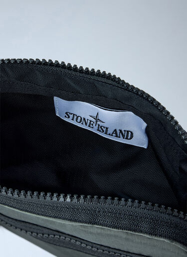 LN-CC® - Stone Island: Compact Nylon Pouch - Green Stone Island Compact Nylon Pouch Green sto0165028