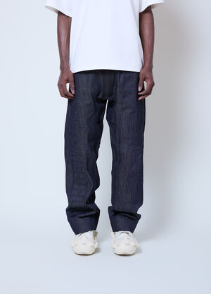 Walter Van Beirendonck x G-STAR Embossed Denim Jeans White wlt0160029