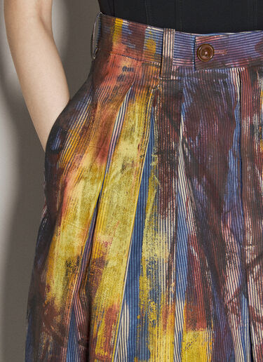 그래픽 프린트 퀼로트 팬츠 Vivienne Westwood 그래픽 프린트 퀼로트 팬츠 퍼플 vvw0356001