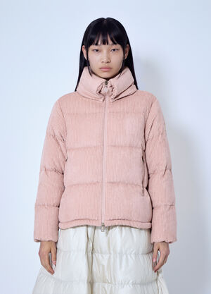 Moncler Lumineux Corduroy Short Down Jacket Pink mon0266022