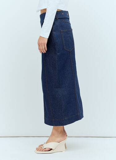 Jacquemus La Jupe De Nimes Obra 中长半身裙 蓝色 jac0256027
