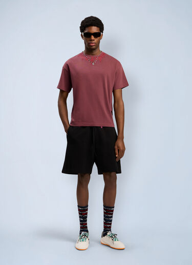Neck Logo Regular T-Shirt Palm Angels Neck Logo Regular T-Shirt Bordeaux pma0162104