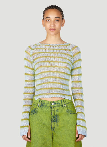 Marni Striped Knit Sweater Blue mni0255010