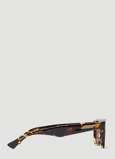 Bottega Veneta 직사각형 선글라스 브라운 bov0345001
