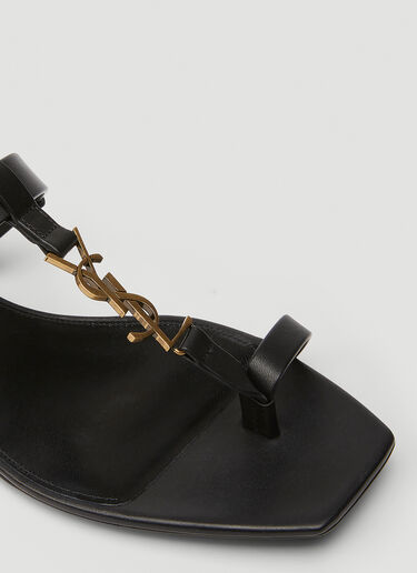 Saint Laurent Cassandra Sandals Black sla0244017