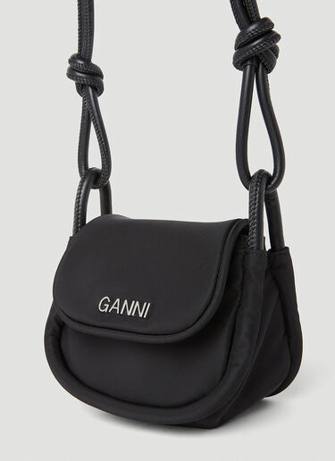GANNI Knot Mini Shoulder Bag Black gan0253037