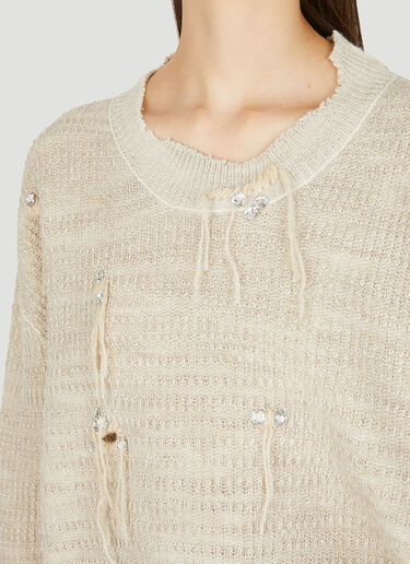 Acne Studios Distressed Sweater Beige acn0250029