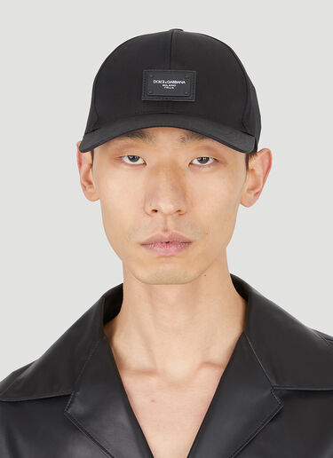 Dolce & Gabbana 徽标贴饰棒球帽 黑色 dol0147074