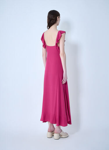 Chloé Ruffled Silk Dress Pink chl0263051