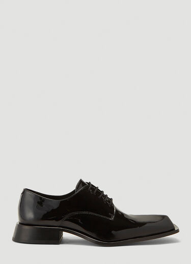 Martine Rose Squared Toe Lace-Up Shoes Black mtr0140010