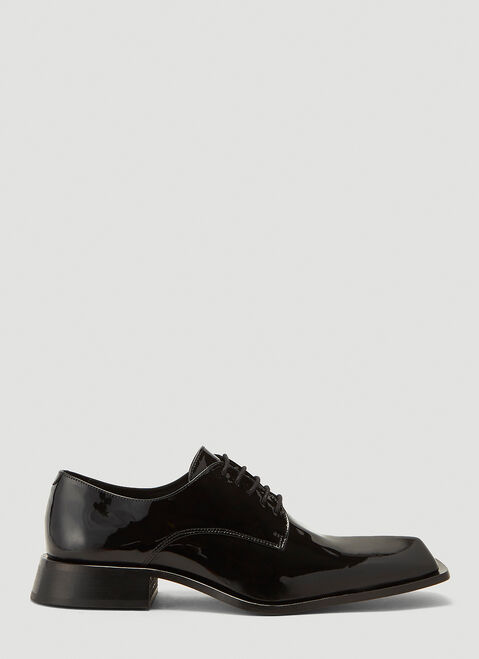 Martine Rose Squared Toe Lace-Up Shoes Black mtr0154014
