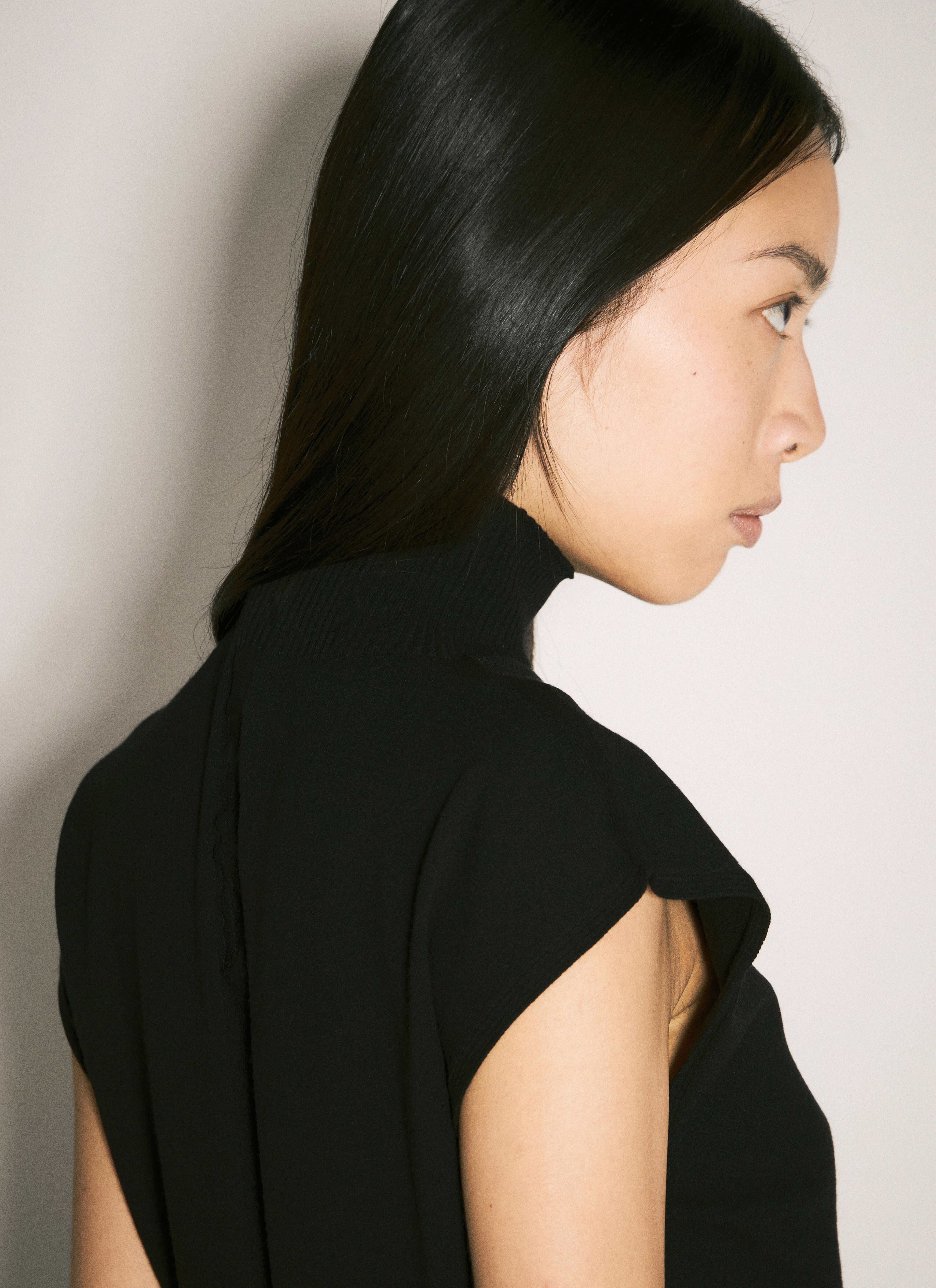 Rick Owens Women's' Turtleneck Knit Top in Black | LN-CC®