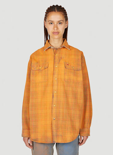 NOTSONORMAL リフレクトフランネルシャツ オレンジ nsm0351006