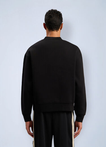 Neck Logo Crew Sweatshirt Palm Angels Neck Logo Crew Sweatshirt Black pma0162013