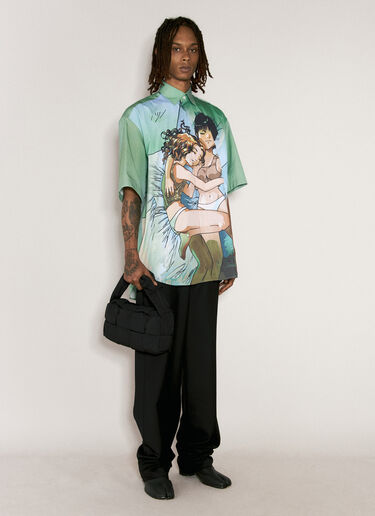 VETEMENTS Anime Short-Sleeve Shirt Green vet0156006