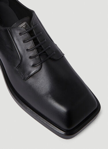 Versace Square Toe Derby Shoes Black ver0151031