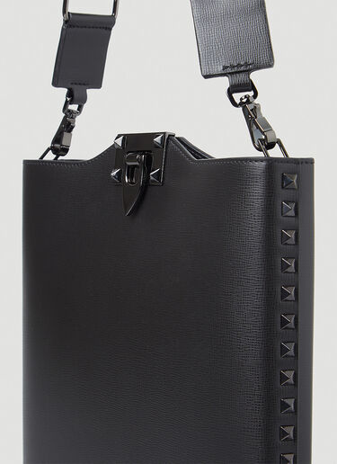 Valentino Studded Flat Crossbody Bag Black val0147032