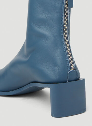 Logo Print Ankle Boots Acne Studios Logo Print Ankle Boots Blue acn0252031