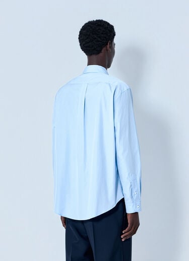 Miu Miu Cotton Poplin Button-Down Shirt Light Blue miu0164037