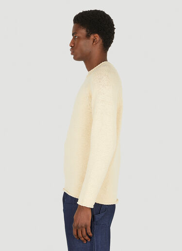 Logo Embroidered Sweater Sky High Farm Logo Embroidered Sweater Cream skh0348017