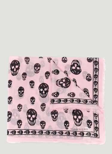 Alexander McQueen Skull Scarf Pink amq0148030